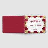 bougie & fleurs d'or élégant livre d'or (Complet)