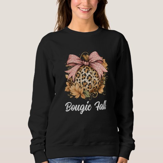 Bougie Herfst Leopard Pompoen Zonnebloem Trui (Voorkant)
