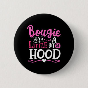Bougie met een beetje van de kap grappige zwarte m ronde button 5,7 cm