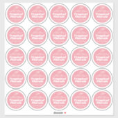 Bougie minimale étiquette rose floral feuille 25 (Feuille)