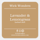 Bougie minimaliste Gold Boho faisant Étiquette (Devant)