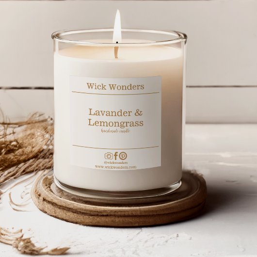 Bougie minimaliste Gold Boho faisant Étiquette