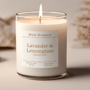 Bougie minimaliste Gold Boho faisant Étiquette