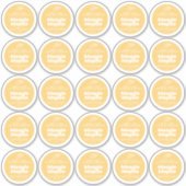 Bougie minime mangue jaune feuille étiquette 25 (Devant)