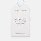 Bougie moderne étiquette cadeau simple marque (Dos)