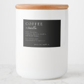 Bougie Moderne Ou Étiquette Alimentaire (Devant)