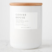 Bougie Moderne Ou Étiquette Alimentaire (Devant)