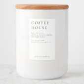 Bougie Moderne Ou Étiquette Alimentaire (Devant)