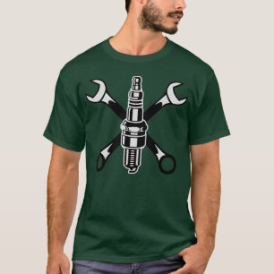 Bougie motor auto garage motorrace meisje t-shirt