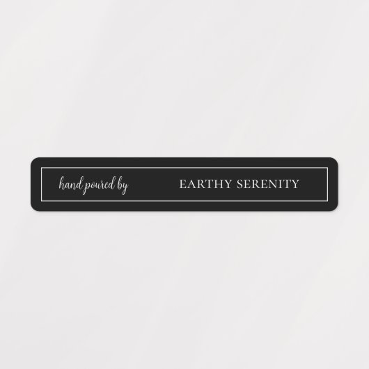 Bougie noire et blanche Étiquettes de phoque étanc (Design 1)