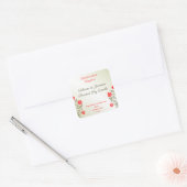Bougie or rouge floral ou autocollants de produits (Enveloppe)