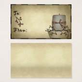 Bougie primitive - Étiquettes Cadeaux de vacances (Devant & derrière)