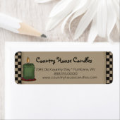 Bougie primitive rustique vérifiée Pays Étiquette (En situation)