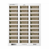 Bougie primitive rustique vérifiée Pays Étiquette (Feuille entière)