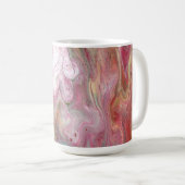 Bougie Rose doux Vert Abstrait Boire Mug (Devant droit)