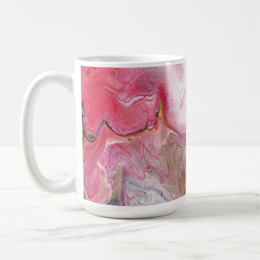 Bougie Rose doux Vert Abstrait Boire Mug (Gauche)