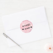 Bougie Rose Étiquette Autocollante (Enveloppe)