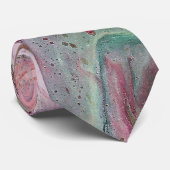 Bougie Vert rose doux Cravate Abstraite (Roulé)