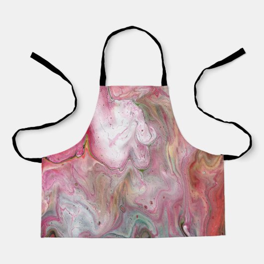 Bougie Vert rose doux tablier Abstrait (Recto)