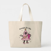 Bougie voor het leven, Bougie kerstboom, grappige Grote Tote Bag (Achterkant)