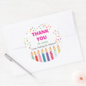 Bougies Anniversaire Merci Sticker Cupcake Topper (Enveloppe)