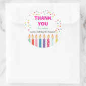 Bougies Anniversaire Merci Sticker Cupcake Topper (Sac)
