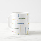 Bougies classiques d'anniversaire - Mug de café bl (Devant gauche)