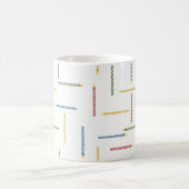 Bougies classiques d'anniversaire - Mug de café bl (Centre)