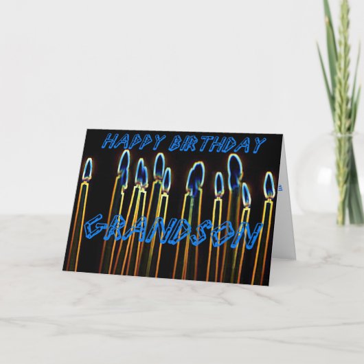 Bougies de joyeux anniversaire de carte de (Devant)