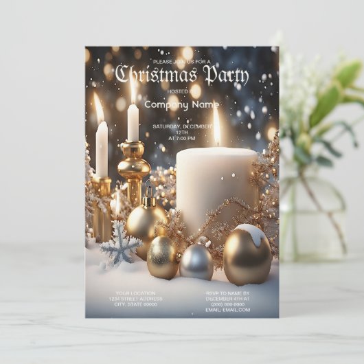 Bougies de Noël Invitation (Debout devant)