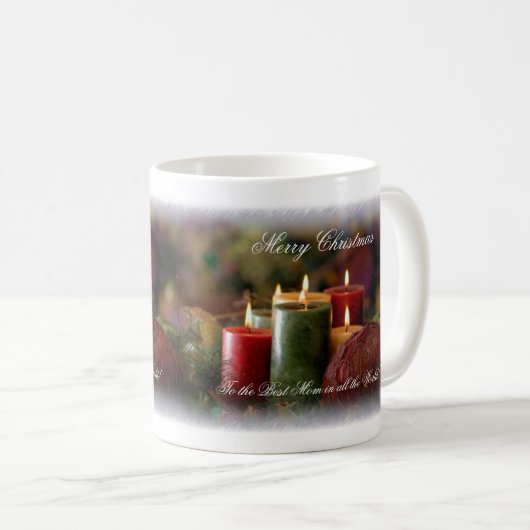 Bougies de Noël Mug (Devant droit)