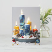 Bougies de Noël rayonnantes : conception de cartes (Debout devant)