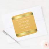 Bougies de soja Emballage Étiquette Gold Orange Ca (Enveloppe)