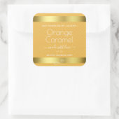 Bougies de soja Emballage Étiquette Gold Orange Ca (Sac)