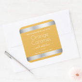 Bougies de soja Emballage Étiquettes Caramel orang (Enveloppe)