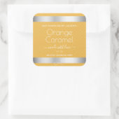 Bougies de soja Emballage Étiquettes Caramel orang (Sac)