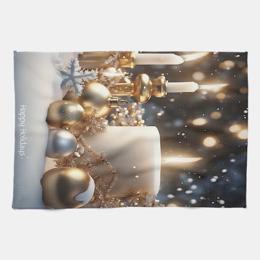 Bougies de vacances Serviette de cuisine (Horizontal)