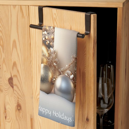 Bougies de vacances Serviette de cuisine (Pliage en tiers)