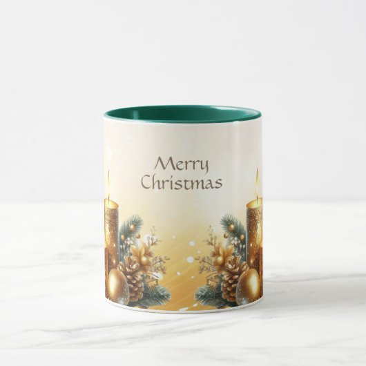 Bougies d'or Mug de Noël (Centre)