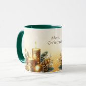 Bougies d'or Mug de Noël (Devant gauche)