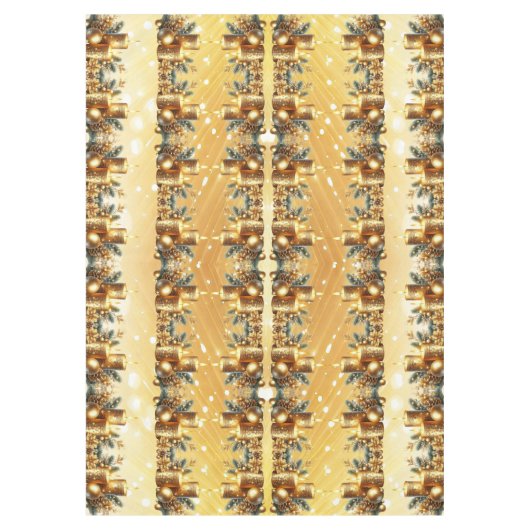 Bougies d'or Nappes de Noël (Devant)