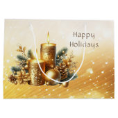 Bougies d'or Sac cadeau de Noël (Dos)