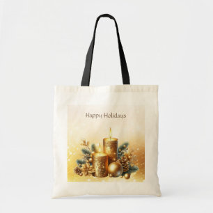 Bougies d'or Sac fourre-tout de Noël