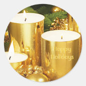 Bougies d'or Sticker de Noël (Devant)