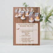 Bougies en pot Mason de carte R.S.V.P. 3.5x5 Lumiè (Debout devant)