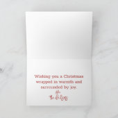 Bougies et fleurs Carte de Noël (Intérieur)