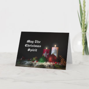 Bougies Et Ornements Carte De Vacances
