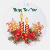 Bougies Et Ornements Papier Carte D'Ornement (Verso)