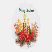 Bougies Et Ornements Papier Carte D'Ornement (Droite)