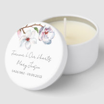 Bougies funéraires miniatures Simple Magnolia
